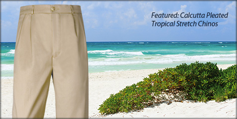 Calcutta Pleated Stretch Pants